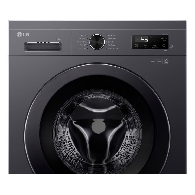 LG 8kg 1400rpm Washing Machine - Slate Grey