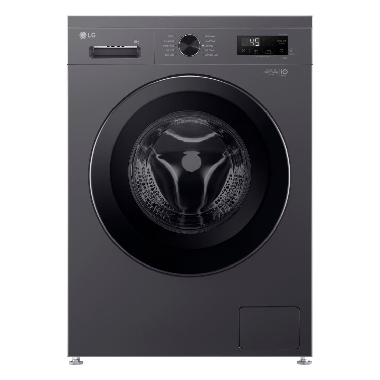 LG 8kg 1400rpm Washing Machine - Slate Grey