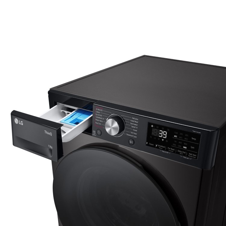 LG TurboWash&#153;360 13kg 1400rpm Washing Machine - Platinum Black