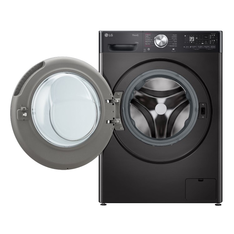 Refurbished LG EZDispense F4Y913BCTA1 Freestanding 13KG 1400 Spin Washing Machine Black