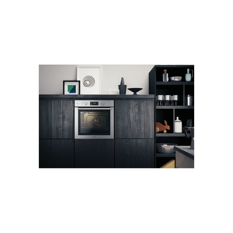 Hotpoint Gentle Steam Electric Single Oven - Stainless Steel