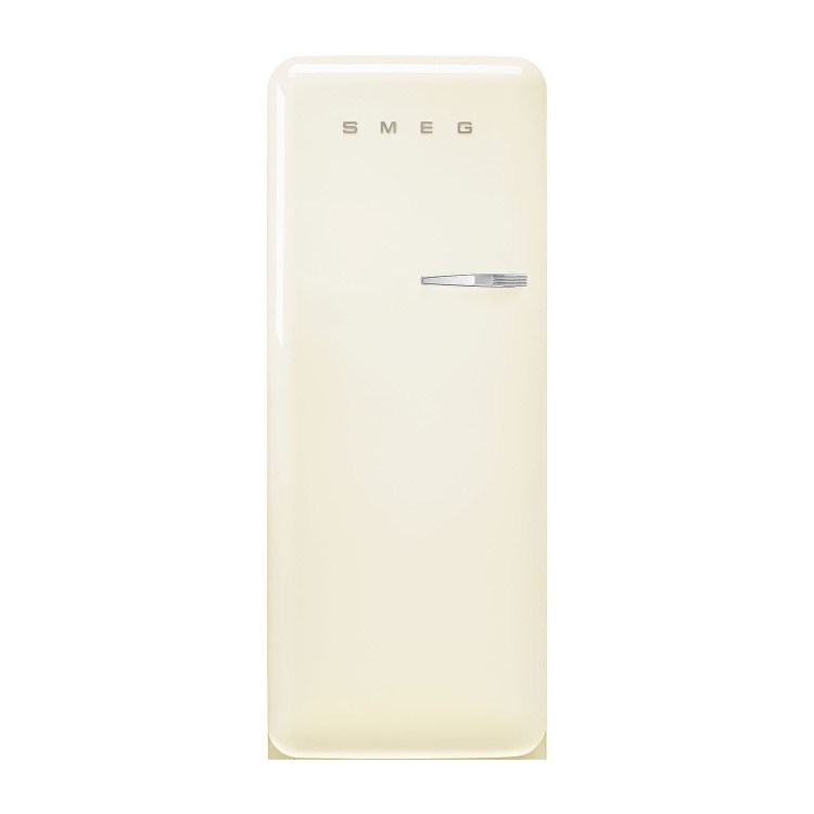 Smeg 270 Litre Fifities Style Left Hand Hinge Freestanding Fridge With Ice Box - Cream