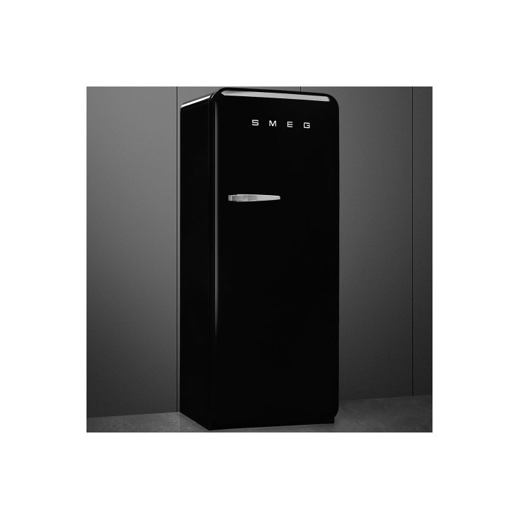 Smeg 270 Litre Fifities Style Right Hand Hinge Freestanding Fridge With Ice Box - Black