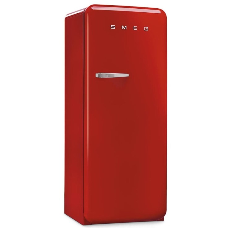 Smeg 270 Litre Fifities Style Right Hand Hinge Freestanding Fridge With Ice Box - Red