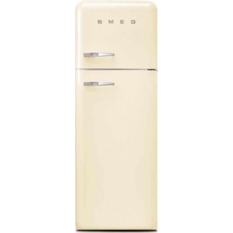 Smeg 294 Litre Fifties Style Right Hand Hinge Top Mount Fridge Freezer - Cream