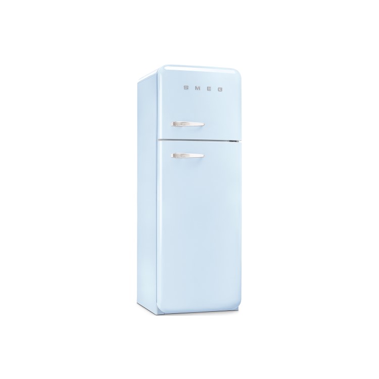 Smeg FAB30RFA Fifties Style Right Hand Hinge Top Mount Freestanding Fridge Freezer - Pastel Blue