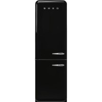 Smeg 331 Litre Fifties Style Left Hand Hinge 60/40 Freestanding Fridge Freezer - Black