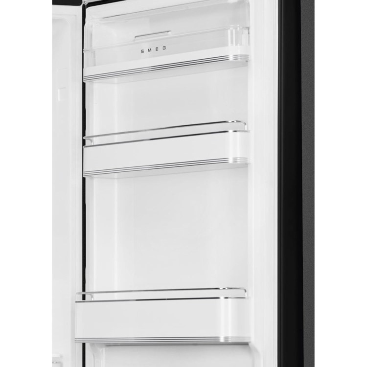 Smeg 331 Litre Fifties Style Left Right Hinge 60/40 Freestanding Fridge Freezer - Black