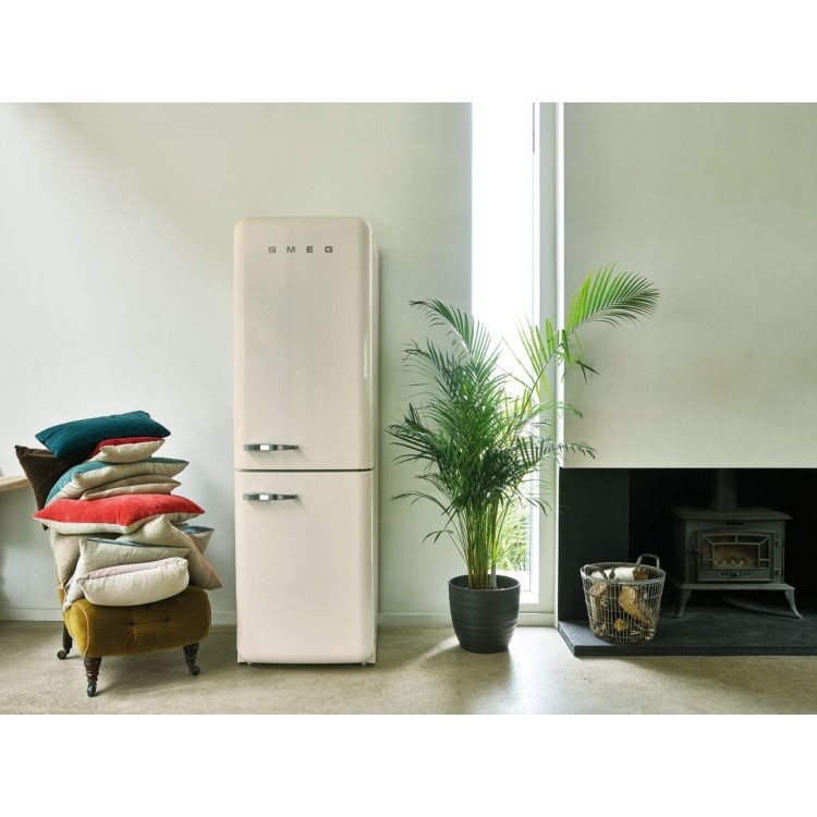 Refurbished Smeg FAB32RCR5UK Freestanding 331 Litre 50's Style 60/40 Frost Free Fridge Freezer Cream