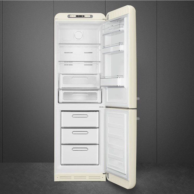 Refurbished Smeg FAB32RCR5UK Freestanding 331 Litre 50's Style 60/40 Frost Free Fridge Freezer Cream