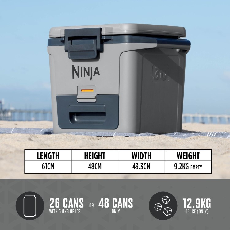 Ninja FrostVault 30QT/28L Hard Cool Box - Slate Grey