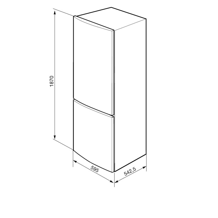 Smeg UK34XPNF 60cm No Frost Fridge Freezer with Stainless Steel Effect Doors