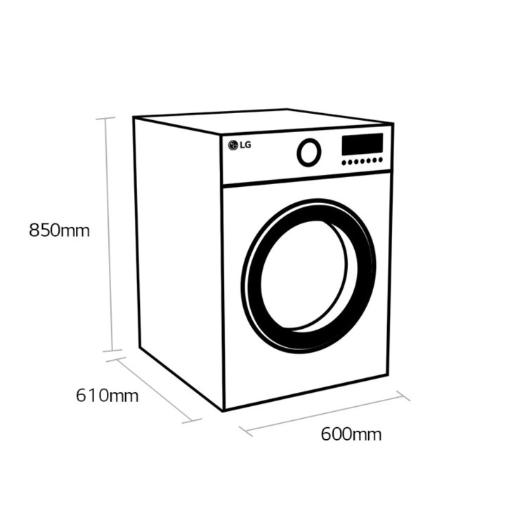 LG  8kg Heat Pump Tumble Dryer - White