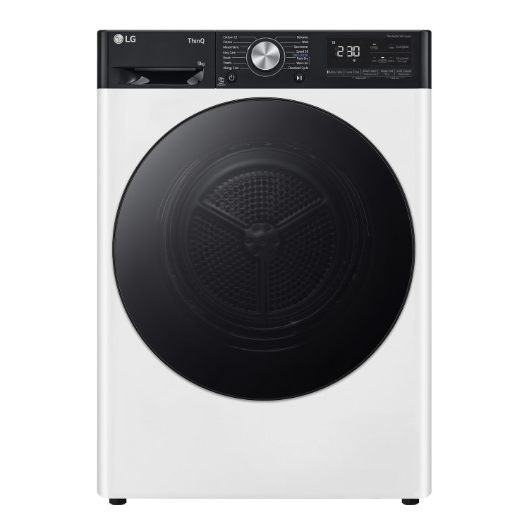 LG Dual Dry 9kg Heat Pump Tumble Dryer - White