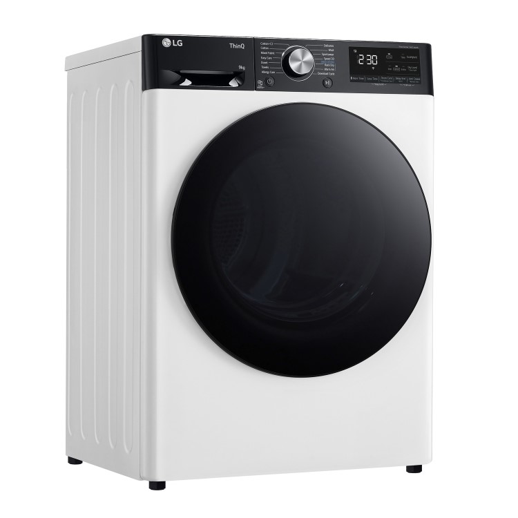 LG Dual Dry 9kg Heat Pump Tumble Dryer - White