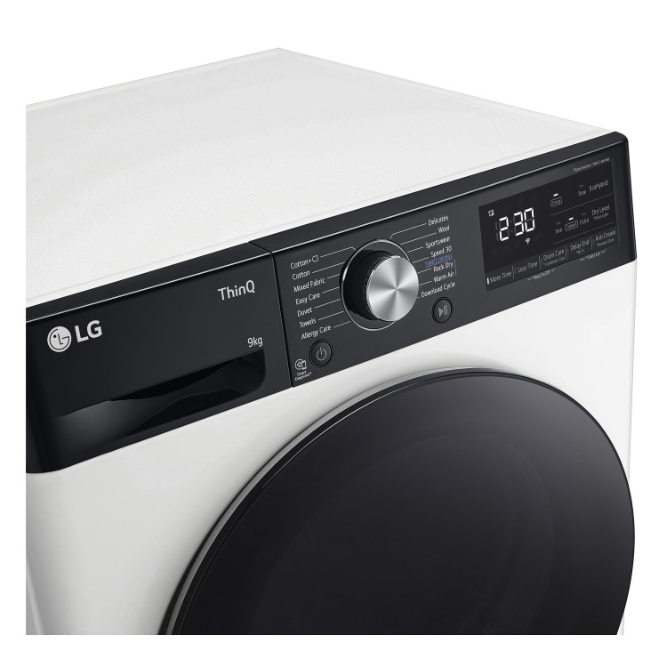 LG Dual Dry 9kg Heat Pump Tumble Dryer - White