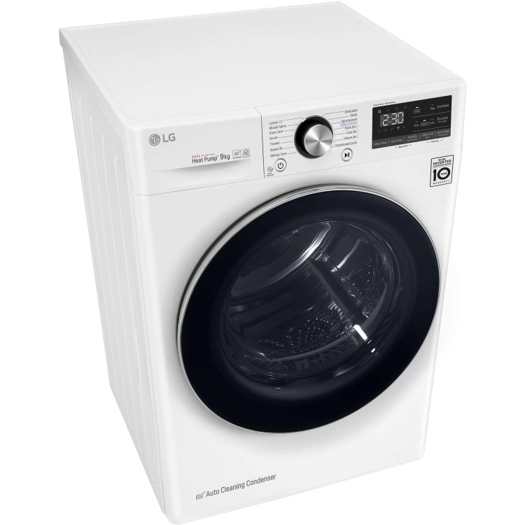 LG V9 Eco Hybrid 9Kg Heat Pump Tumble Dryer - White