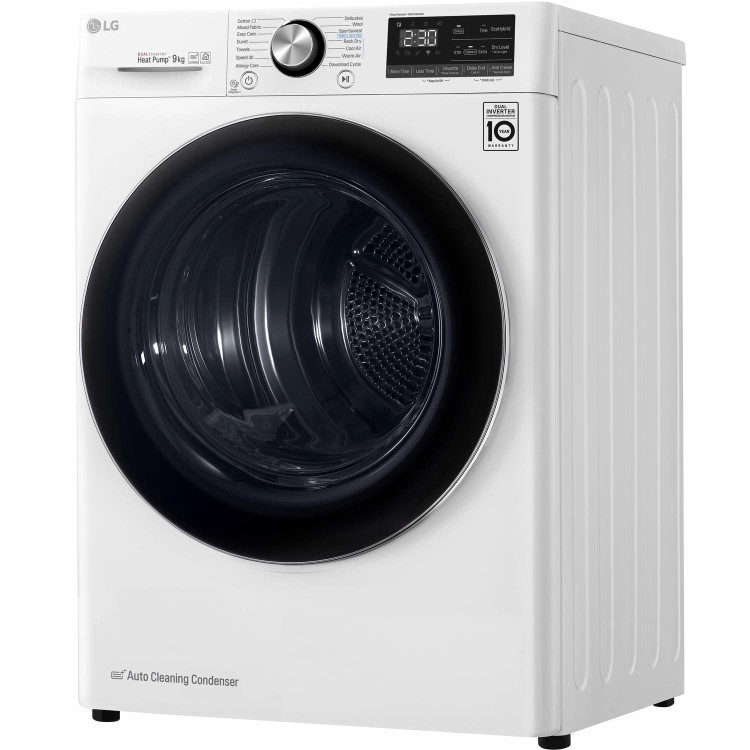 LG V9 Eco Hybrid 9Kg Heat Pump Tumble Dryer - White