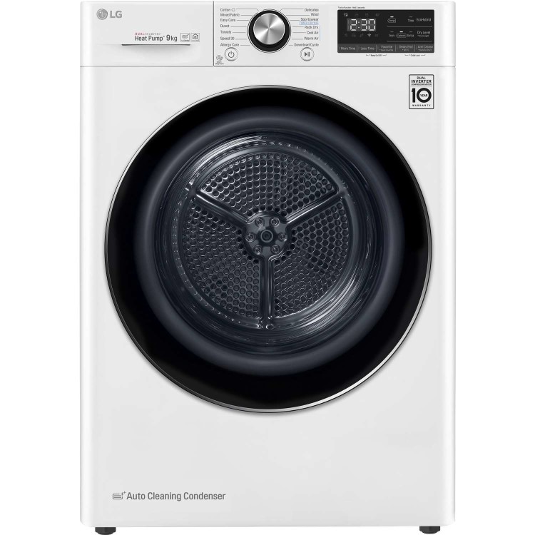 LG V9 Eco Hybrid 9Kg Heat Pump Tumble Dryer - White