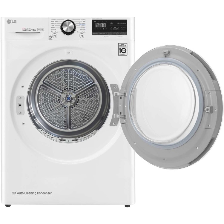 LG V9 Eco Hybrid 9Kg Heat Pump Tumble Dryer - White