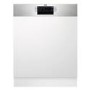 AEG Series 6000 SatelliteClean Semi Integrated Dishwasher - Silver