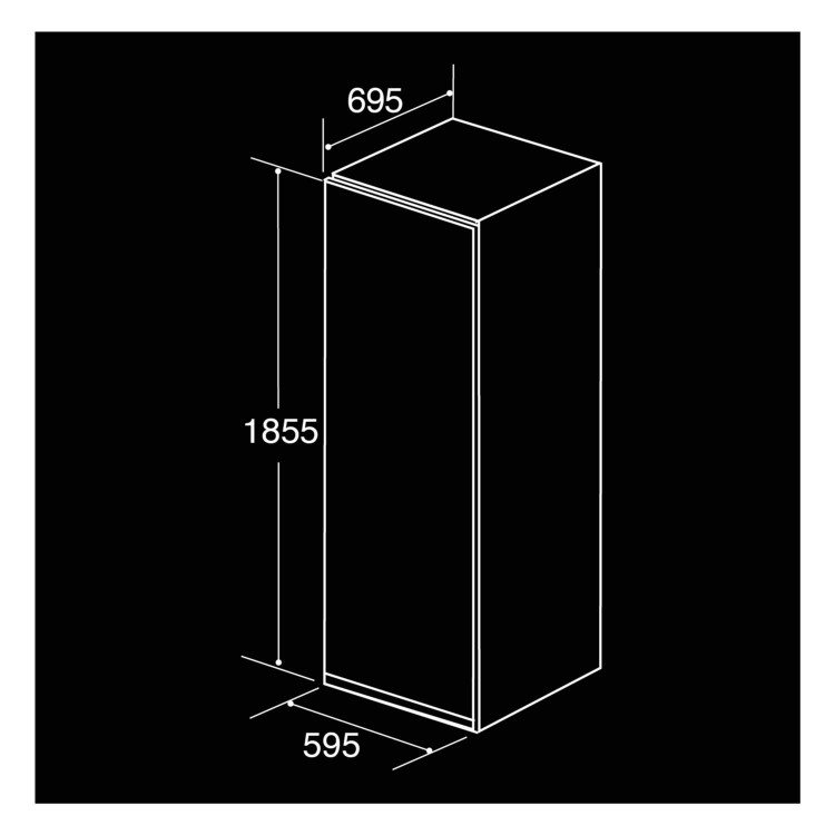 CDA FF880SC  60cm Wide Frost Free Freestanding Upright Freezer - Stainless Steel