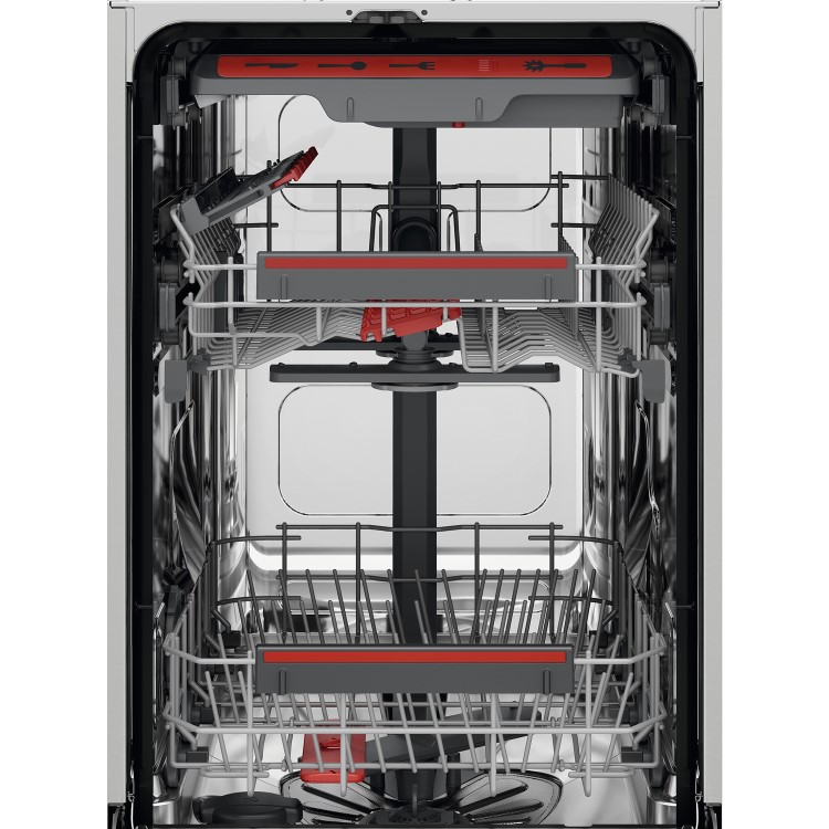 AEG Series 7000 GlassCare Freestanding Slimline Dishwasher - Stainless Steel