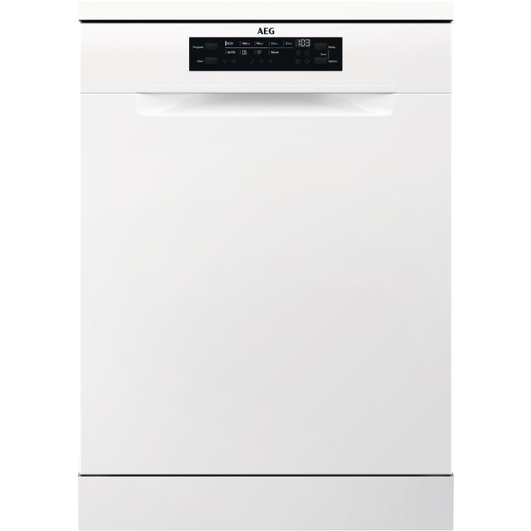 AEG Series 7000 GlassCare Freestanding Dishwasher - D-Rated, White