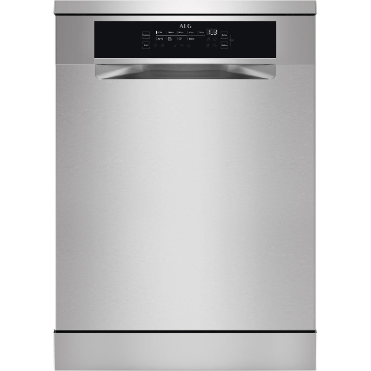 AEG Series 7000 GlassCare Freestanding Dishwasher - Stainless Steel