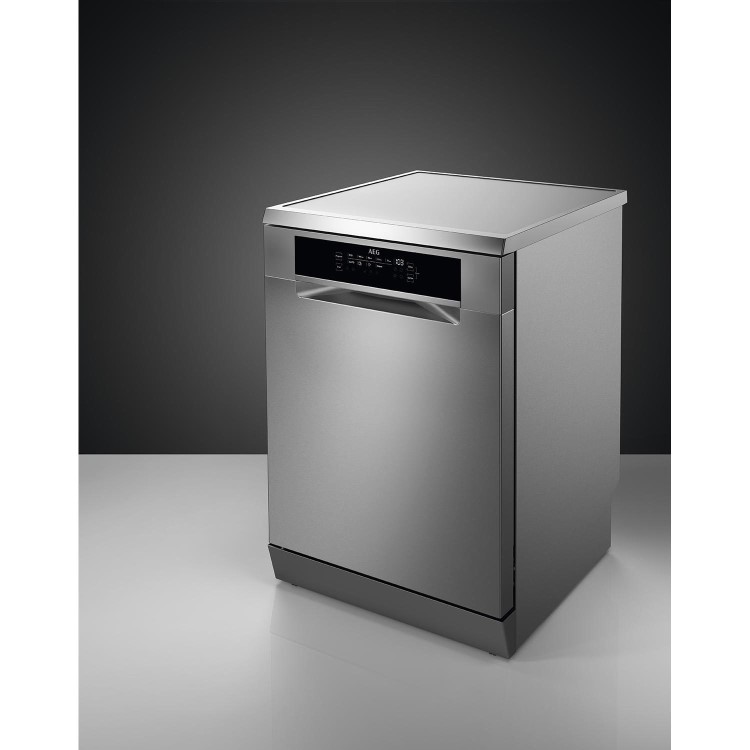 AEG Series 7000 GlassCare Freestanding Dishwasher - Stainless Steel