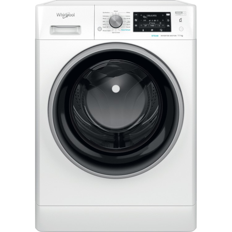 Refurbished Whirlpool 6th Sense FFD11469BSVUK Freestanding 11KG 1400 Spin Washing Machine White