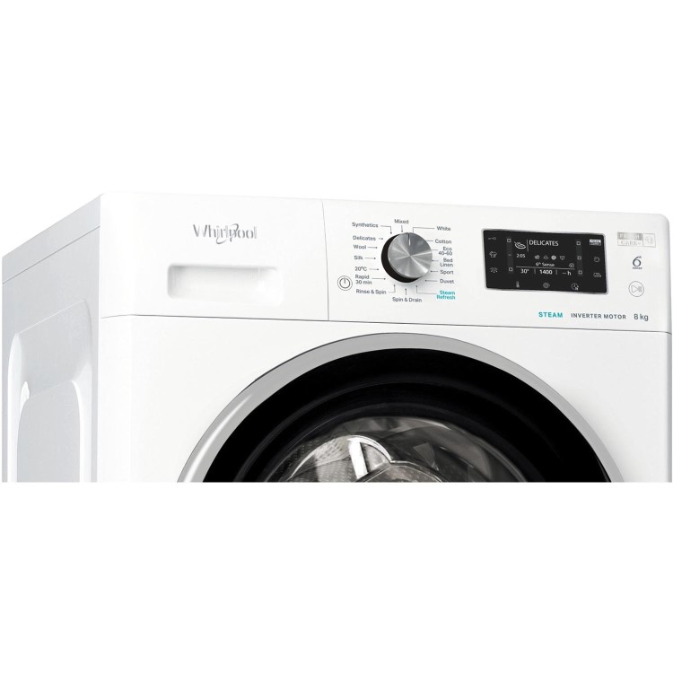 Whirlpool Freshcare+ 8kg 1400rpm Washing Machine - White