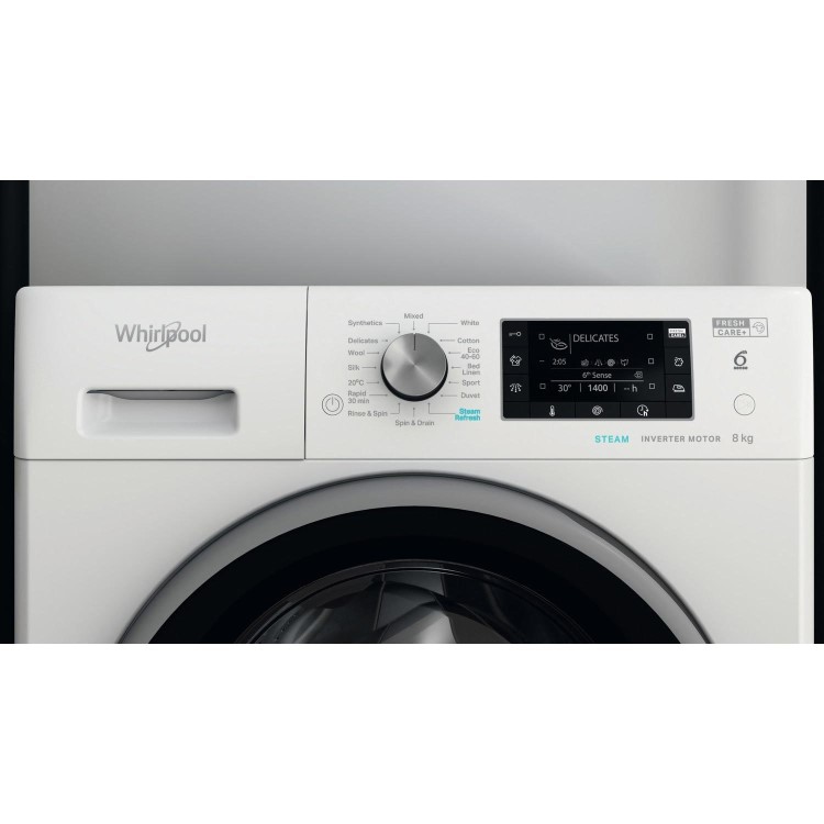 Whirlpool Freshcare+ 8kg 1400rpm Washing Machine - White