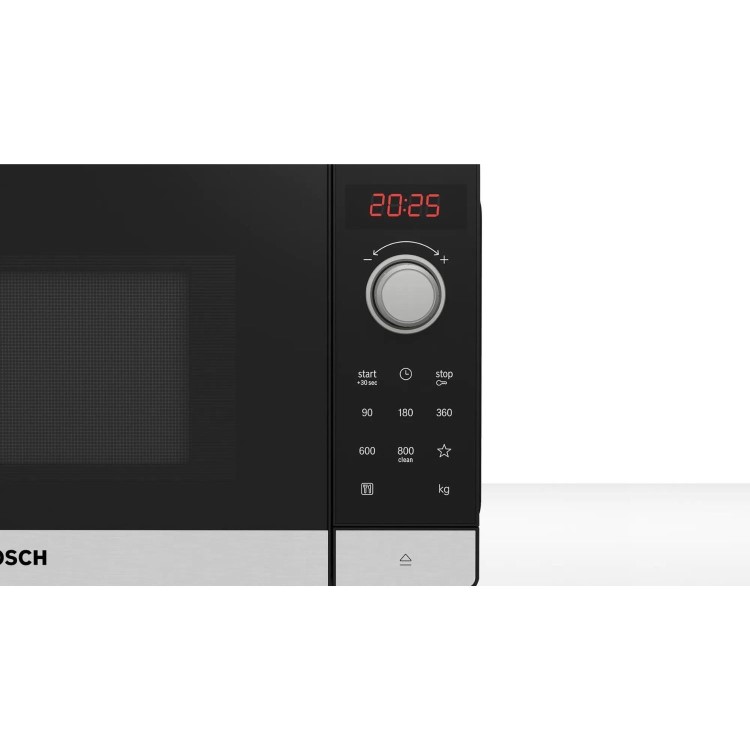 Bosch Series 2 20L 800W Digital Freestanding Solo Microwave - Stainless Steel