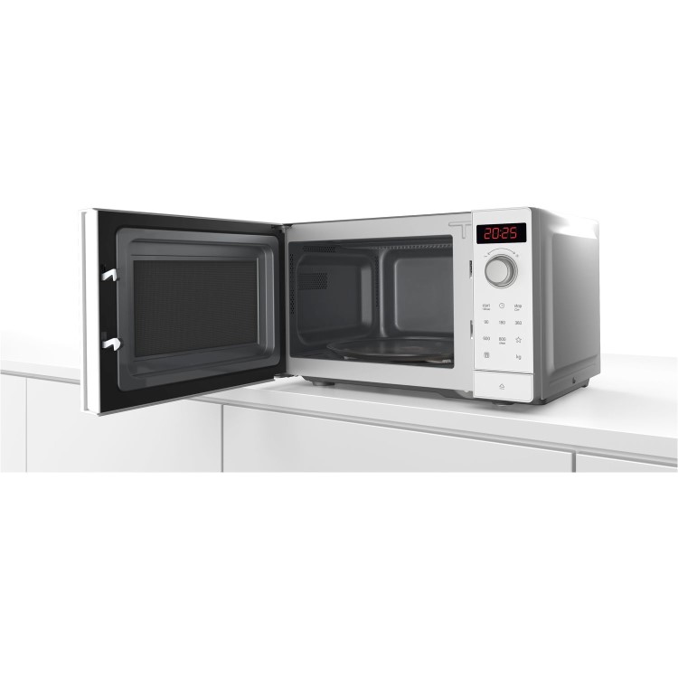 Bosch Series 2 20L 800W Digital Freestanding Solo Microwave - White