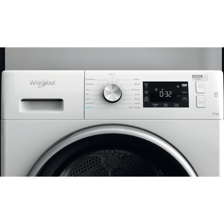 Whirlpool 6th sense 9kg Heat Pump Tumble Dryer  - White