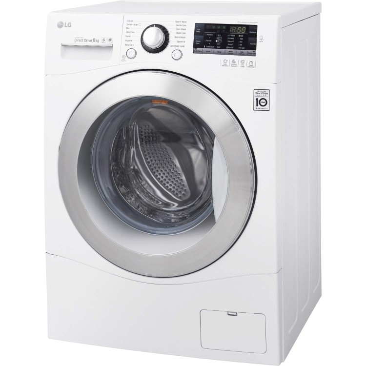 LG FH4A8TDN2 Direct Drive 8kg 1400rpm Freestanding Washing Machine - White