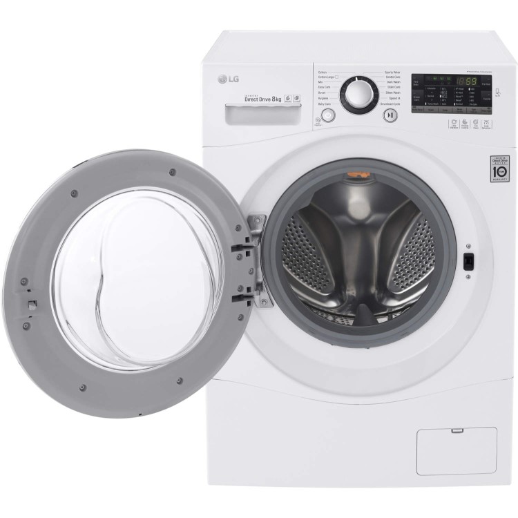 LG FH4A8TDN2 Direct Drive 8kg 1400rpm Freestanding Washing Machine - White