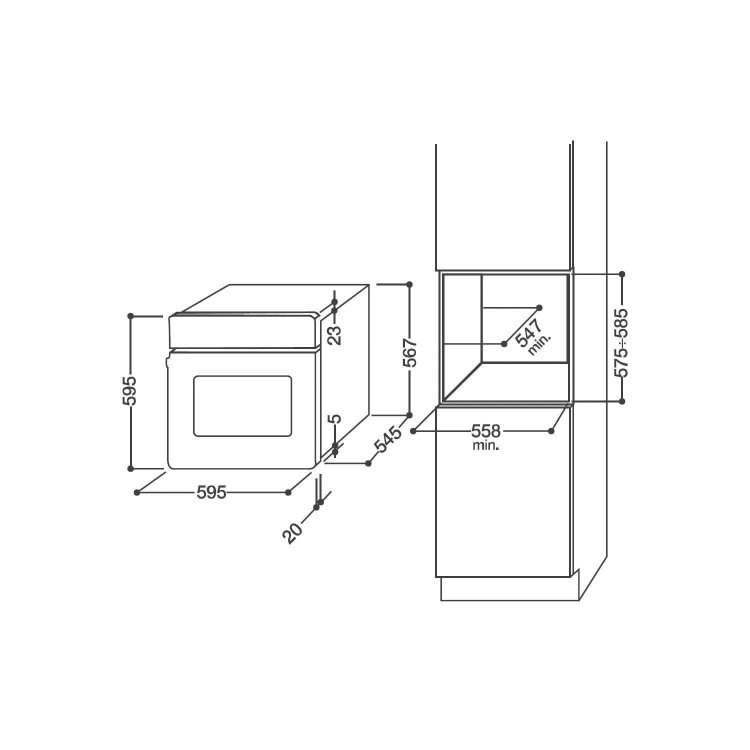 Indesit FIM21KBIX Conventional Electric Built In Single Oven in Stainless Steel