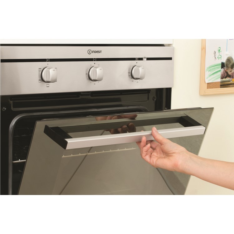 Indesit FIM21KBIX Conventional Electric Built In Single Oven in Stainless Steel