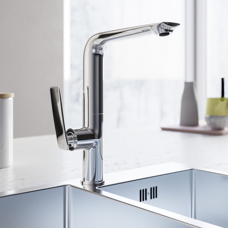 Finch Single Lever Monobloc Kitchen Mixer Tap - Chrome