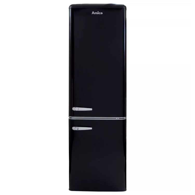 Amica 244 Litre 60/40 Retro Freestanding Fridge Freezer - Black