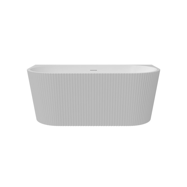 Freestanding Fluted Double Ended Back To Wall Bath 1500 x 745mm - Gable