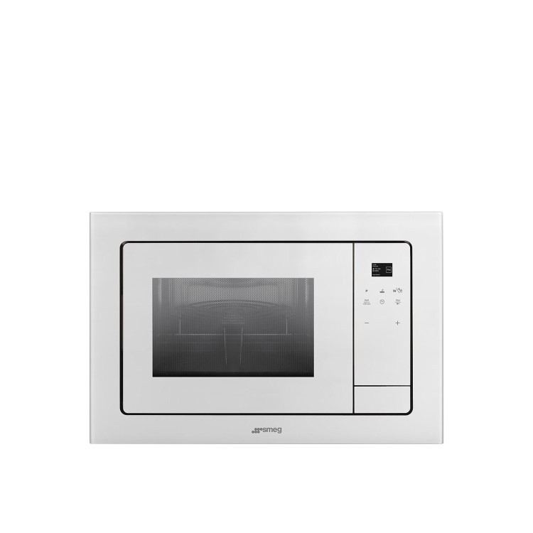 Smeg FMI120B1 Linea 20L Built-in Microwave Oven With Grill - White