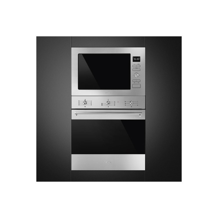 Smeg Cucina Built-in Microwave with Grill - Stainless Steel