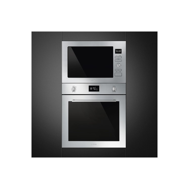 Smeg Cucina Built-in Microwave with Grill - Stainless Steel