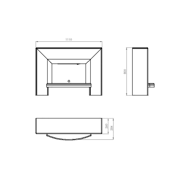 Suncrest Stockeld Electric Fireplace Suite in White with Glowing Pebble Bowl