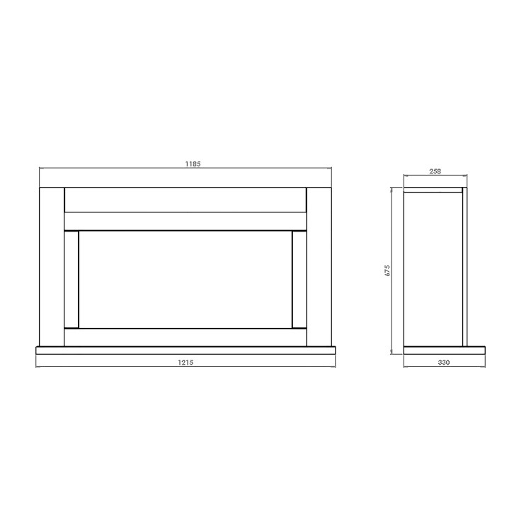 Suncrest Lumley Electric Fireplace Suite