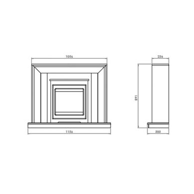 Suncrest Mayford Electric Fireplace Suite