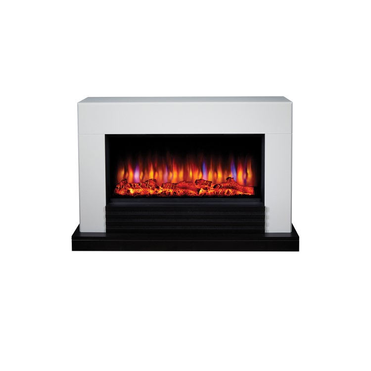 Suncrest Raby White Electric Fireplace Suite